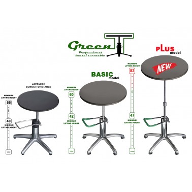 Hydraulic Lift Bonsai Turntable Green-T Plus